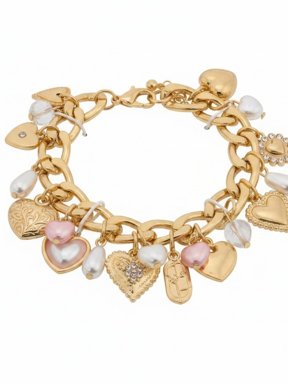 💛▪️Atterri ▪️Gold Heart Charm 6.75in  Bracelet